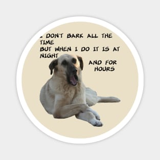 I Don't Bark All the Time Kangal With Cute Expression Magnet